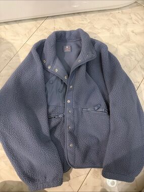Free People Hit the Slopes Jacket in Dusty Blue